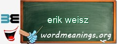 WordMeaning blackboard for erik weisz